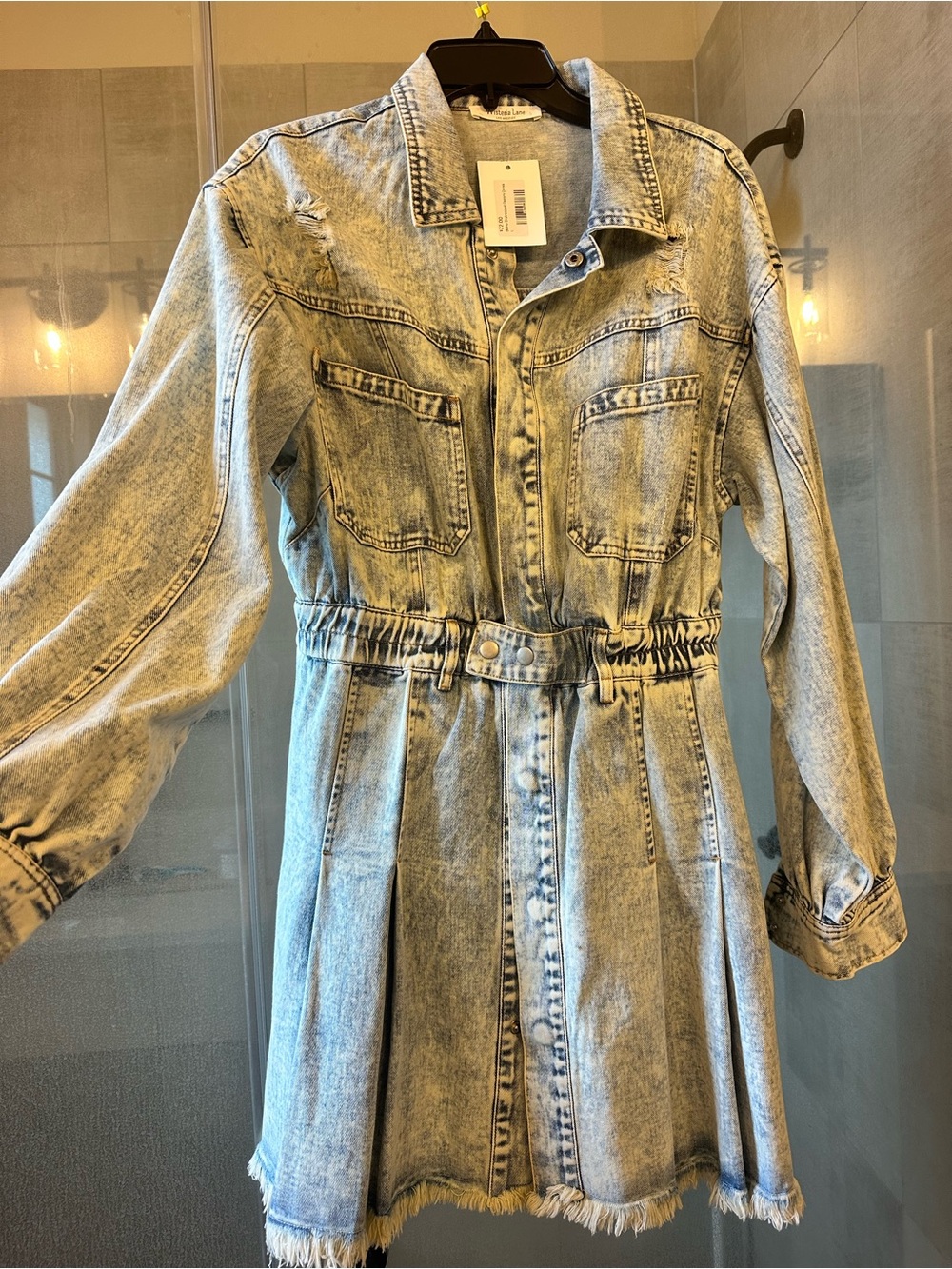 Distressed Denim Dress